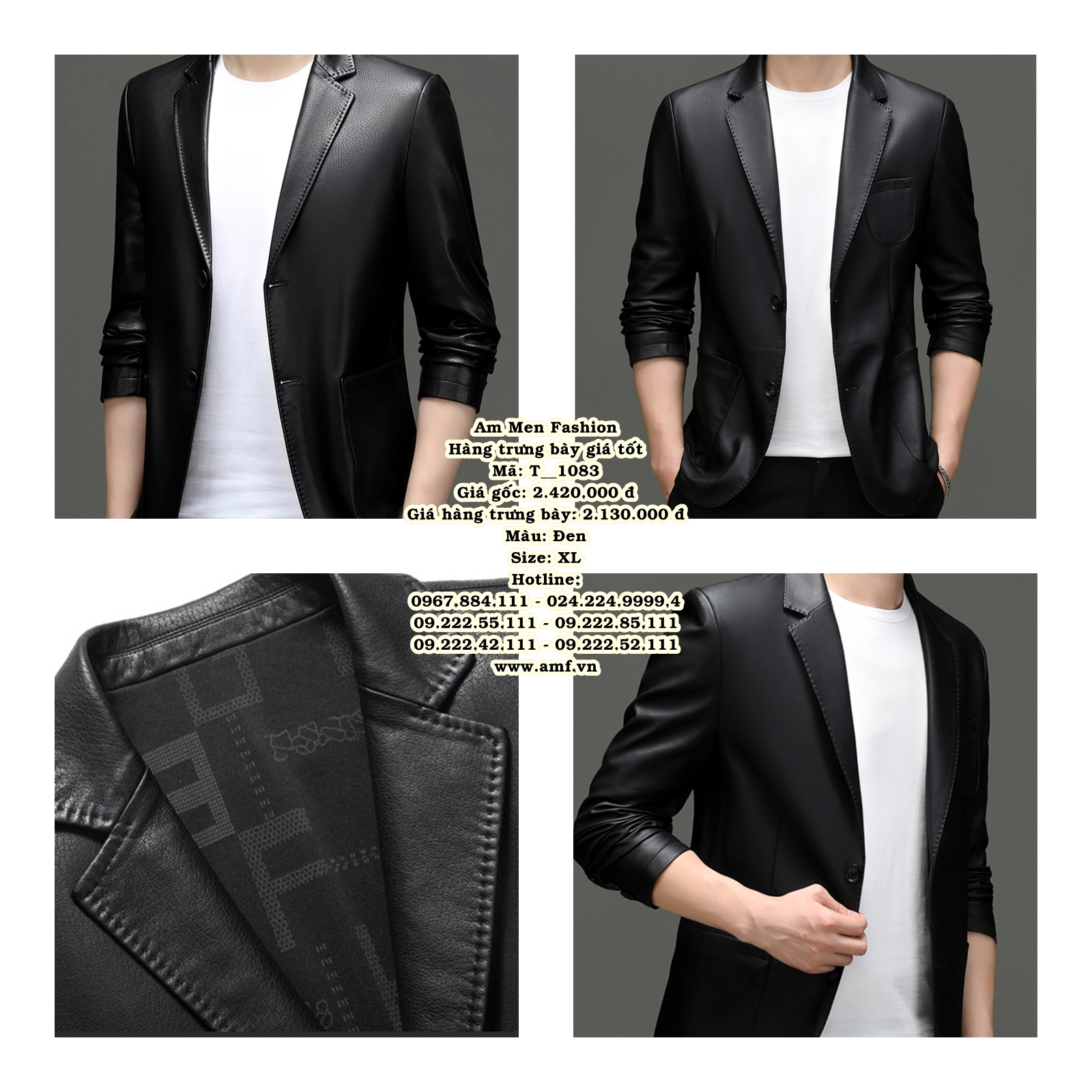 T1083 - Màu: Đen - Size: XL