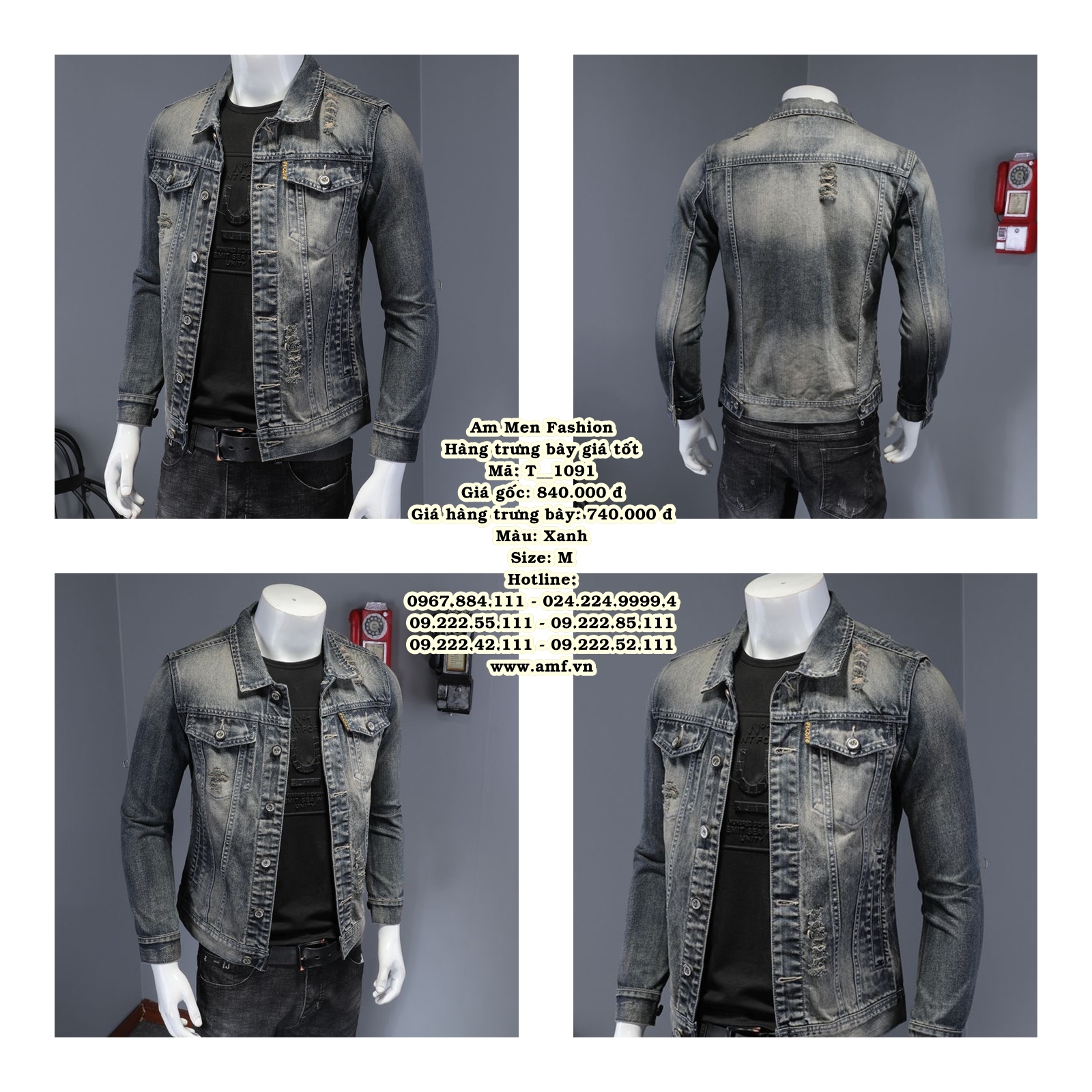 T1091 - Màu: Xanh - Size: M