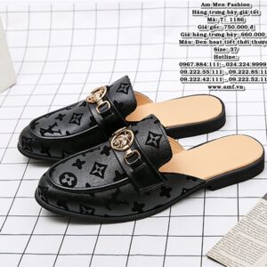 T1186 - Màu: Đen hoạt tiết thời thượng - Size: 37